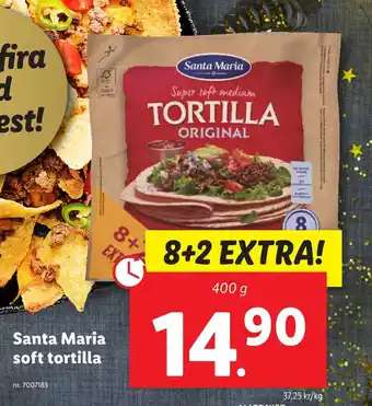 Lidl Santa Maria soft tortilla erbjuda