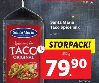 Lidl Santa Maria Taco Spice mix erbjuda