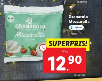 Lidl Granarolo Mozzarella erbjuda