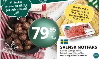 Tempo SVENSK NÖTFÄRS erbjuda