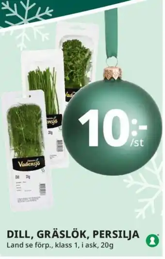 Tempo DILL, GRÄSLÖK, PERSILJA erbjuda