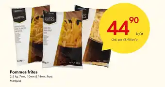 Snabbgross Pommes frites erbjuda