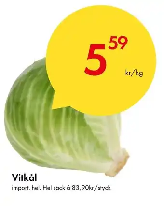Snabbgross Vitkål erbjuda