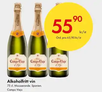 Snabbgross Alkoholfritt vin 75 cl. Mousserande. Spanien. erbjuda