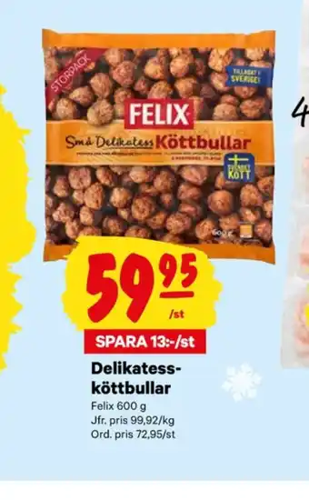 City Gross Felix köttbullar erbjuda