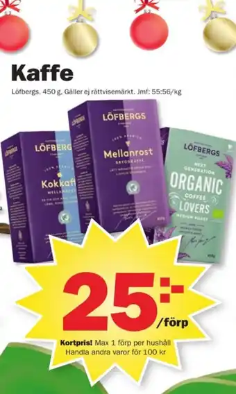 Pekås Löfbergs next generation coffee kaffe malet erbjuda