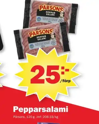 Pekås Pärsons salami erbjuda
