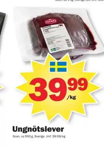 Pekås Scan ungnötslever erbjuda