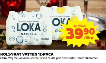 Coop Daglivs Kolsyrat vatten 12-pack erbjuda