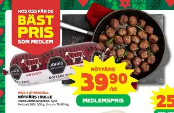 Coop Daglivs Nötfärs i rulle erbjuda