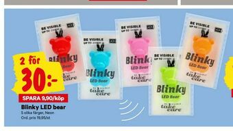 City Gross Blinky LED bear erbjuda