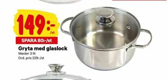 City Gross Gryta med glaslock erbjuda
