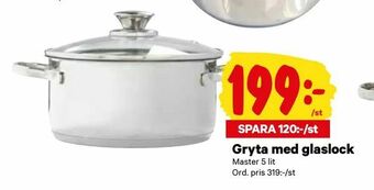 City Gross Gryta med glaslock erbjuda
