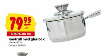 City Gross Kastrull med glaslock erbjuda