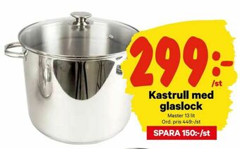 Kastrull med glaslock