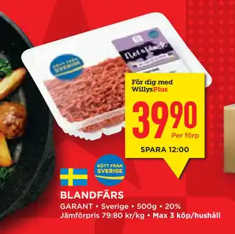 Willys Hemma Blandfärs erbjuda