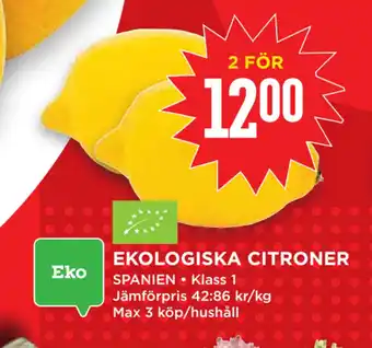Willys Hemma Ekologiska citroner erbjuda