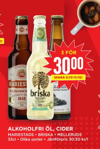 Willys Hemma Alkoholfri öl, cider erbjuda