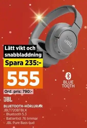 Power BLUETOOTH-HÖRLURAR JBLT720BTBLK erbjuda
