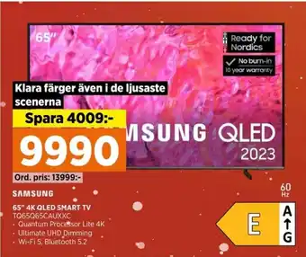 Power SAMSUNG 65" 4K QLED SMART TV erbjuda