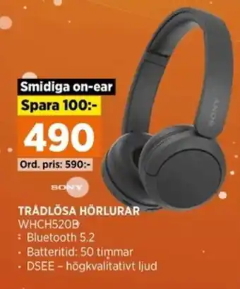 Power SONY TRÅDLÖSA HÖRLURAR erbjuda