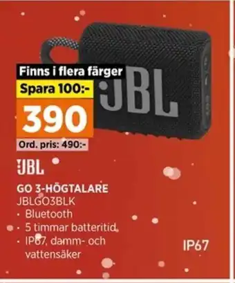Power JBL GO 3-HÖGTALARE erbjuda