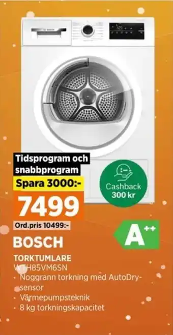 Power BOSCH TORKTUMLARE erbjuda