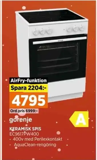 Power gorenje KERAMISK SPIS erbjuda