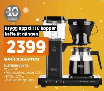 Power MOCCAMASTER KAFFEBRYGGARE erbjuda