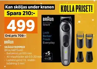 Power BRAUN SKÄGGTRIMMER erbjuda