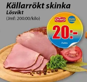 Extra Mjällby Stormarknad Källarrökt skinka erbjuda
