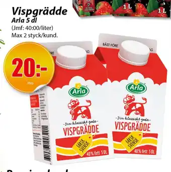 Extra Mjällby Stormarknad Vispgrädde erbjuda
