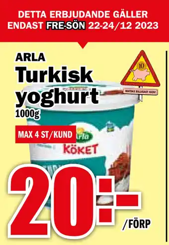 Matdax Turkisk yoghurt erbjuda
