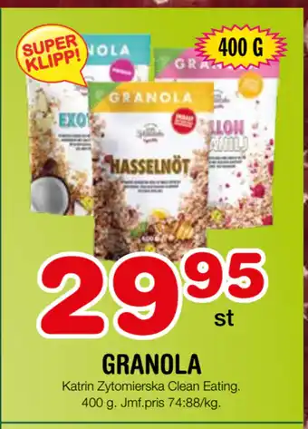 Nya Pulsen Granola erbjuda