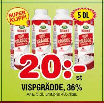 Nya Pulsen Vispgrädde, 36% erbjuda