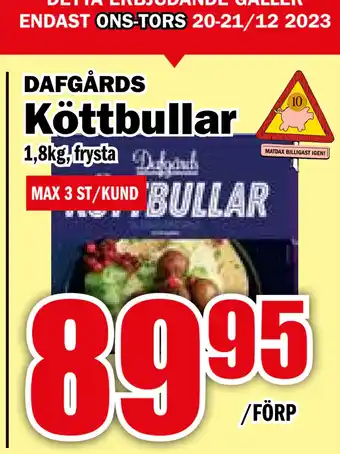 Matdax Köttbullar erbjuda