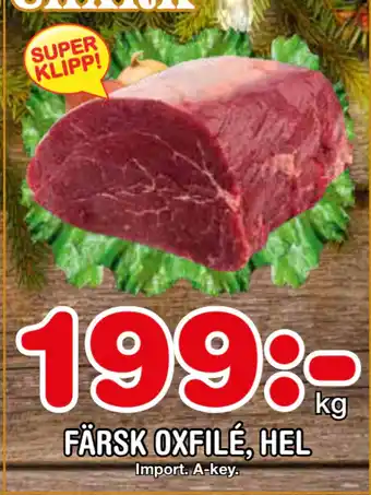 Nya Pulsen Färsk oxfilé, hel erbjuda