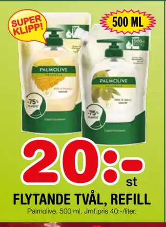 Nya Pulsen Flytande tvål, refill erbjuda