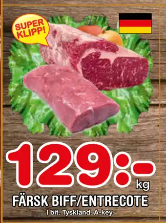 Nya Pulsen Färsk biff/entrecote erbjuda