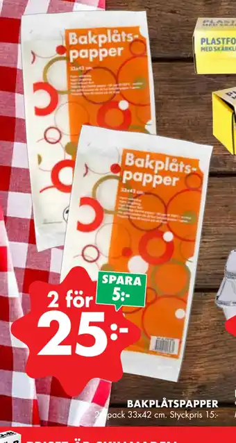 ÖoB Bakplåtspapper erbjuda