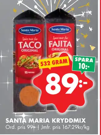 ÖoB Santa maria kryddmix erbjuda