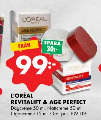 ÖoB L'oréal revitalift & age perfect erbjuda
