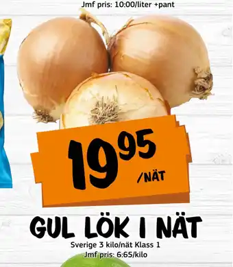 Bazaar Food market Gul lök i nät erbjuda