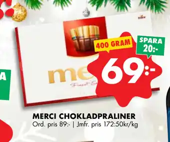 ÖoB Merci chokladpraliner erbjuda