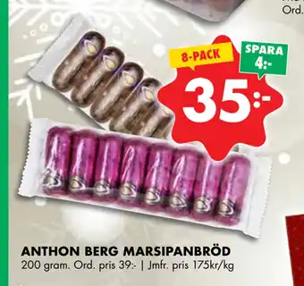 ÖoB Anthon berg marsipanbröd erbjuda