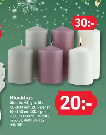 DollarStore Blockljus erbjuda
