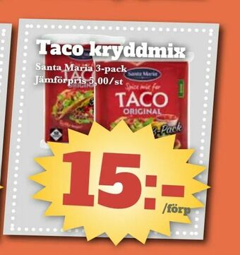 Bonum Matmarknad Taco kryddmix erbjuda
