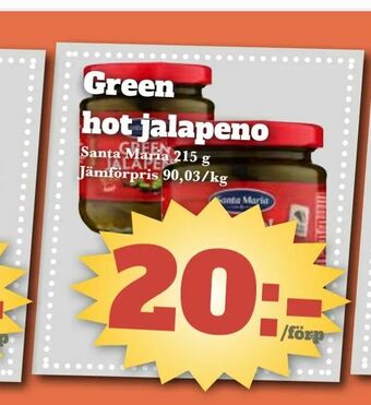 Bonum Matmarknad Green hot jalapeno erbjuda