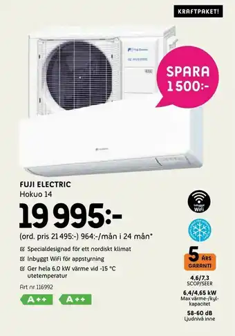 Elon Fuji electric Hokuo 14 erbjuda