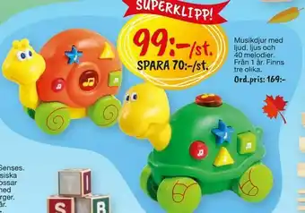 Leklust Musikdjur med ljud, ljus och 40 melodier erbjuda